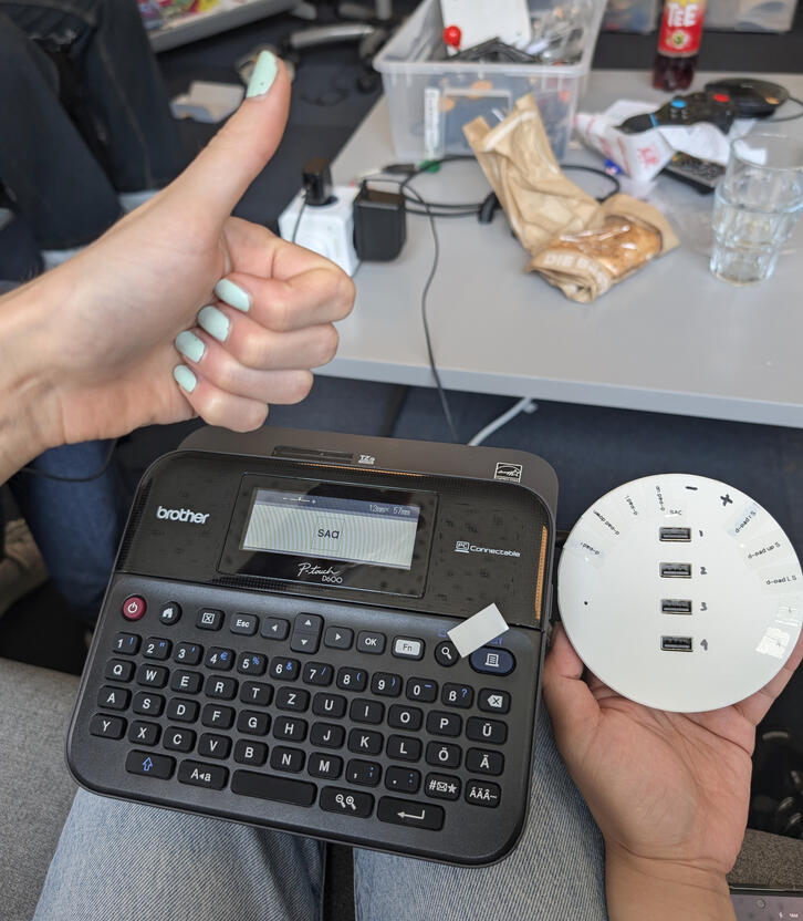 Labeling all the specifically coded ports on the HID re-mapper for the user.